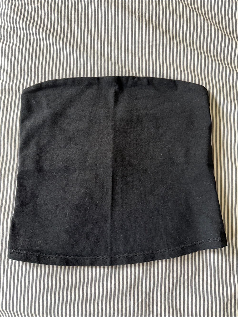 Free people black crop strapless top
